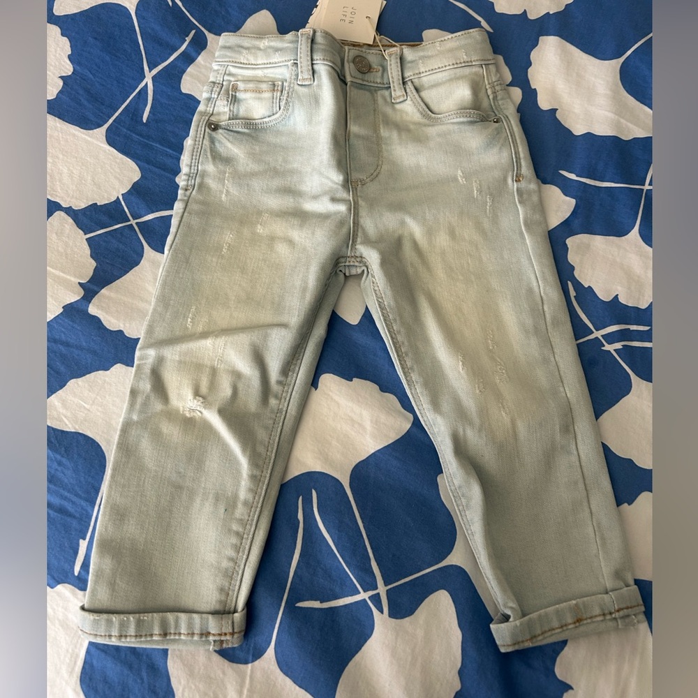 Zara Light Blue Kids Denim Jeans BNWT 18-24